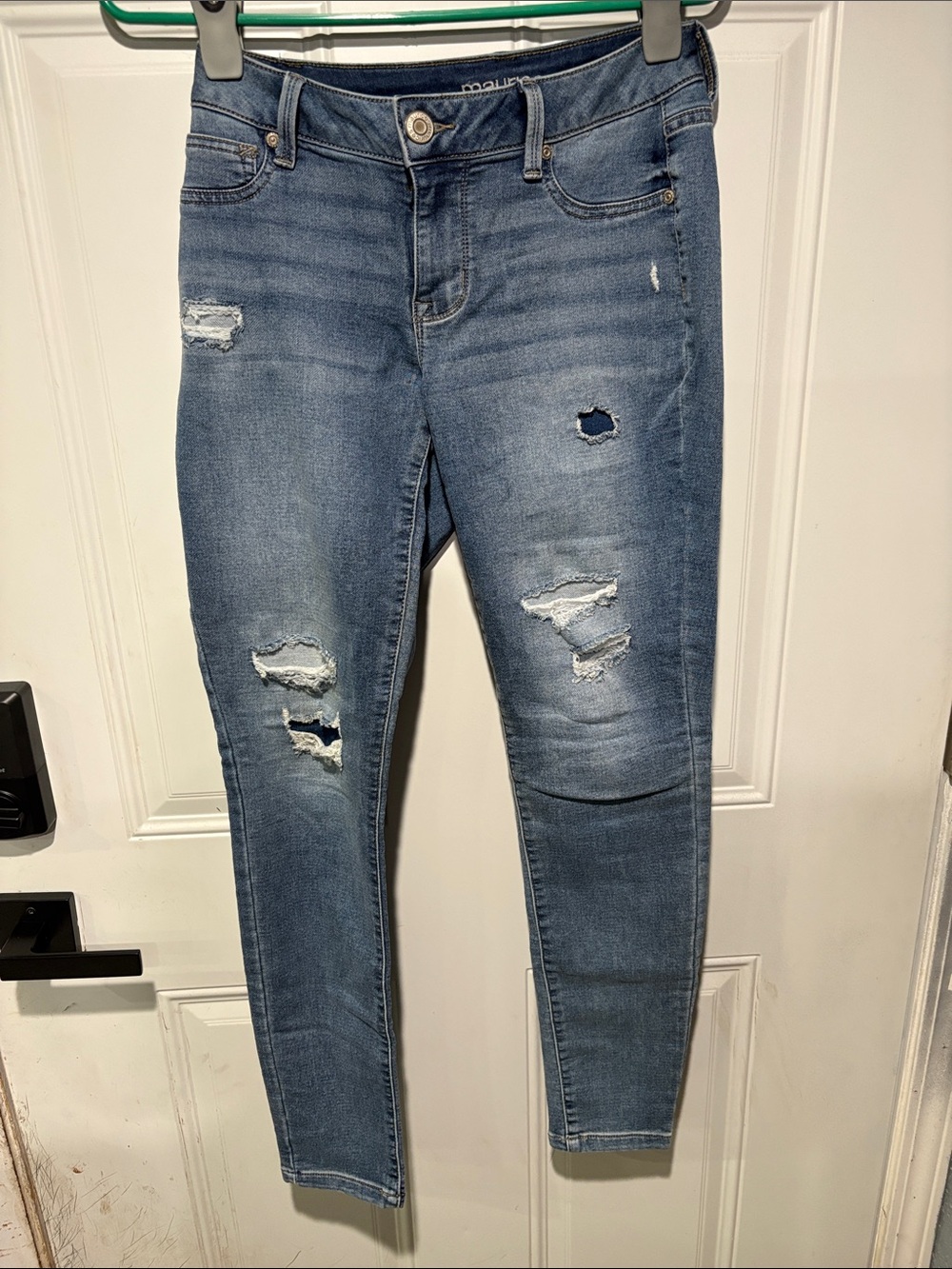 Maurices Distressed Blue Skinny Jeans - Classic Fit